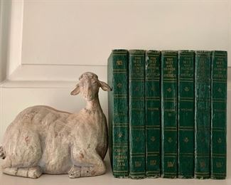 Item 85:  SOLD - Sheep bookend - 5":  $18                                                 Item 264:  (7) Volume set of "The Wit & Humor of America":