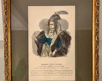 Item 90:  Hand colored bookplate of Queen Elizabeth of England - 9" x 11.75":  $45