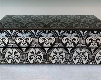 Item 114:  Decorative two drawer box - 13"l x 6.25"w x 4.25"h:  $26