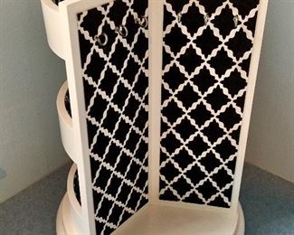 Item 113:  Pottery Barn Teen swivel jewelry holder - 12.5":  $25