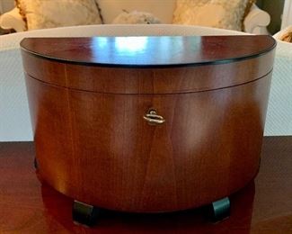 Item 77:  Demilune box with key (Made in Italy) - 14"l x 6.75"w x 8"h:  $95