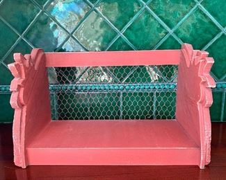 Item 149:  Rooster shelf - 16"l x 6.75"w x 9.5"h:  $26