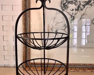 Item 129:  Tiered fruit basket - 23":  $26