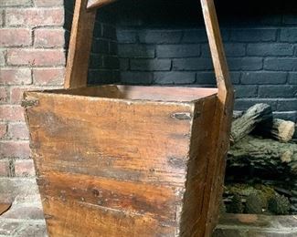 Item 133:  Asian wood well bucket - 14.75"l x 14.75"w x 28"h:  $165