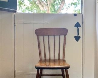 Item 150:  Child's antique chair - 15"l x 15.25"w x 31.5"h: $45.00 