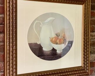 Item 154:  "Pears & White Pitcher" - 30.5" x 26.5": $65.00 