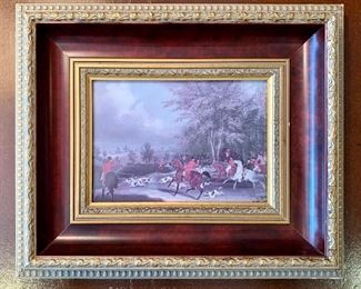Item 182:  "Fox Hunt" - 13.75" x 11.5":   $95.00