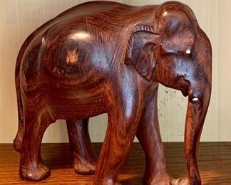 Item 391:  Carved elephant (missing tusks, poor thing)- 8":  $26