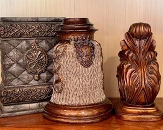 Item 188:  (3) Bookends:  $27                                                                                     Tallest - 8.5"