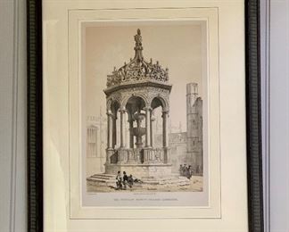 Item 212:  "The Fountain"  Trinity College - 19.25" x 24": $75.00 