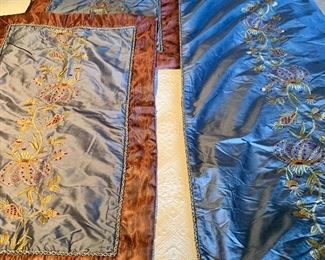 Item 394:  (2) Sham covers & runner:  $35.00