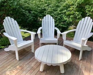 Item 215: CHAIRS ARE SOLD                                                                                                                       Item 143:  Walpole Furniture table - 32" x 14.5": $75 each