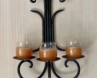 Item 229:  Iron wall sconce - 12.5":  $24