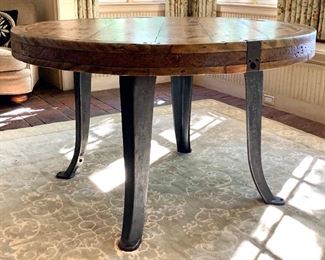 Item 230:  Art Furniture by Creative Art Furniture, Steven Staples - Reclaimed antique barn wood table hand crafted from antique materials - 52" x 31.75":  $3200