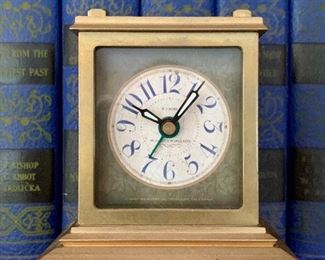 Item 245:  Brass clock - 3.75" x 4.75":  $75.00