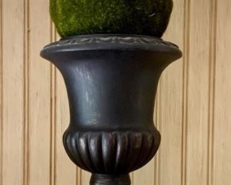 Item 476:  Urn with faux topiary 15":  $25.00