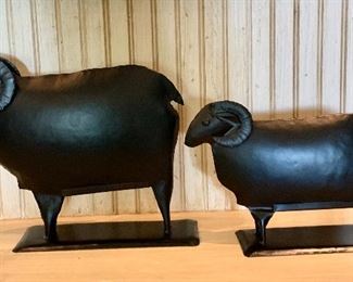 Item 249:  In Home Furnishings metal sheep:                                                                         Largest - 14.5" x 12":  $65