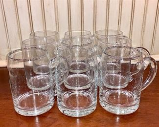 Item 258:  (9) William Sonoma beer mugs:  $25.00