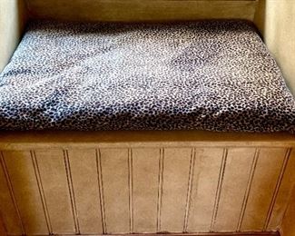 Item 484:  (2) Leopard print seat cushion:  $24