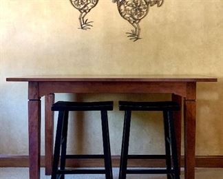 Item 323:  Nichols & Stone bistro table - 60"l x 26"w x 36.5"h:  $375