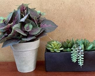 Item 359:  Faux topiary and succulent:  $16