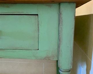 detail- distressed finish