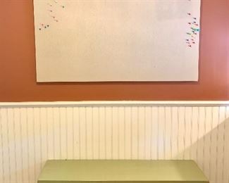 Item 340:  Pottery Barn bench - 45"l x 13"w x 18"h:  $85.00 (SOLD)                                                                                                               Item 339:  Pottery Barn message board - 48" x 36":   for both.
