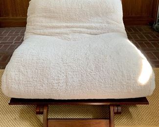 Item 345:  PB Teen Sherpa Faux-Fur Futon: $395