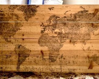 Item 407:  Parvez Taj UV ink print on wood - 30"l x 1.5"w x 15"h:  $75