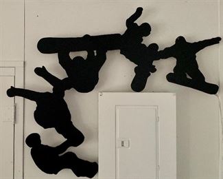 Item 429:  Back lit snowboarder silhouette:  $38 