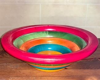 Item 432:  Manzom Vietri Wood Salad Bowl: $65