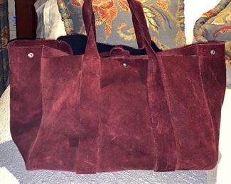 Item 436:  Theory suede bag:  $115