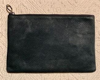 Item 438:  Dark blue suede clutch by Madewell:  $15