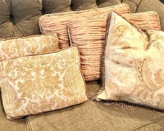 Custom Pillows (4) custom made to go with sofas - and one Arhaus Pillow: $145