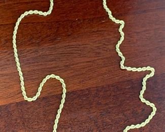 14K rope necklace:  $550