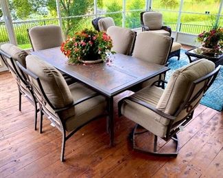 Outdoor patio table and chairs