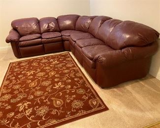 Leather sectional sofa