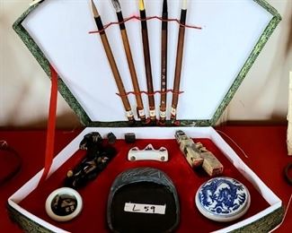 Item # L-59    Chinese Calligraphy Set