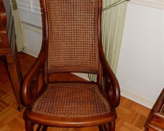 Cane seat and back vintage rocker