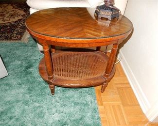 Glass top end table