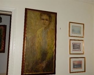 Illa Van Clief  Brodgon oil painting "Woman in Yellow" 1963    One of the founding members of Ridge Art in Winter Haven