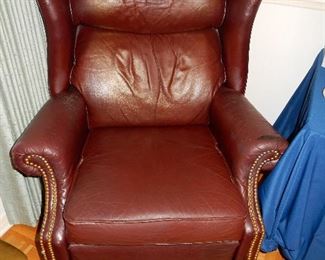 Leather recliner