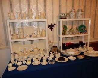 Belleek, Majolica, oriental items, china