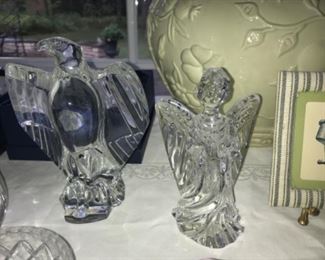 Baccarat eagle; Waterford angel