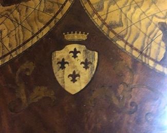 Inlaid World Map Mahogany Desk
Maitland Smith 
72" W x 39" D x 30.5" H
