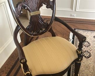 Savoy Collection Dining Table - Century Furniture
Fleur De Lis Parcel Gilt Splat Back Farrington Chairs
