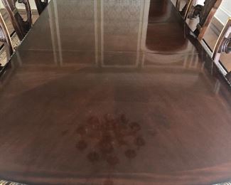 Savoy Collection Dining Table - Century Furniture
Fleur De Lis Parcel Gilt Splat Back Farrington Chairs
Table 80 inches (each leave 22 inches) 48 inches Wide