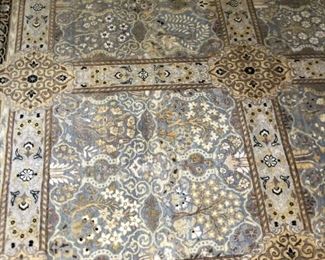 Ivory & Powder Blue Persian Block Panel Traditional Style Rug
10.7 x 9
