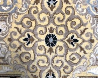 Ivory & Powder Blue Persian Block Panel Traditional Style Rug
10.7 x 9
