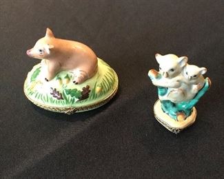 Limoges Trinket Box  Koala & Baby 
Pooh with Piglet Trinket Box  - Canon falls
